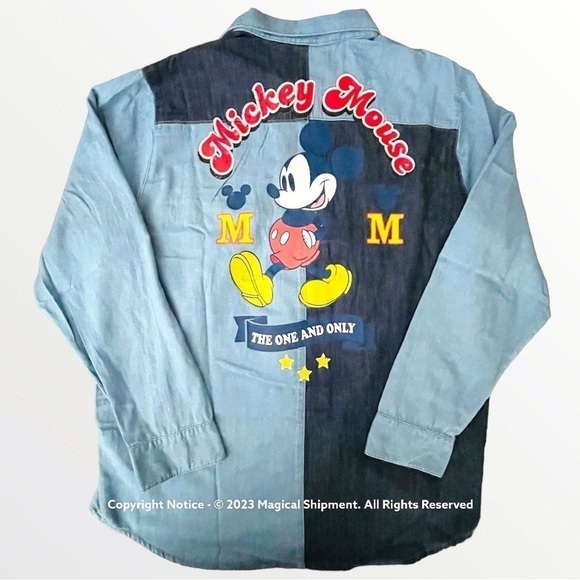 Disney Parks - Our Universe - Mickey Mouse Denim Shirt - Picture 2 of 4